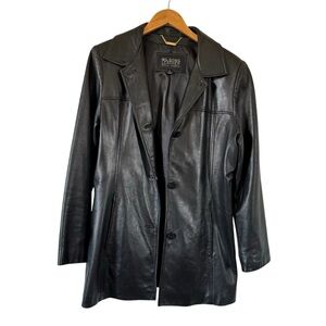 Wilsons Leather Black Jacket Y2K Pelle Studio Coat Whimsigoth Womens Large
